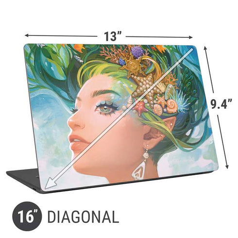 Mermaid with Sea Stars in Her Hair by Ivy Dolamore Universal Laptop 16in (13 x 9.4in) Skin